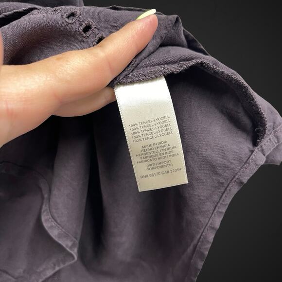 Cloth & Stone Tank Top XS Lyocell Lace Eyelet Trim - Picture 5 of 7